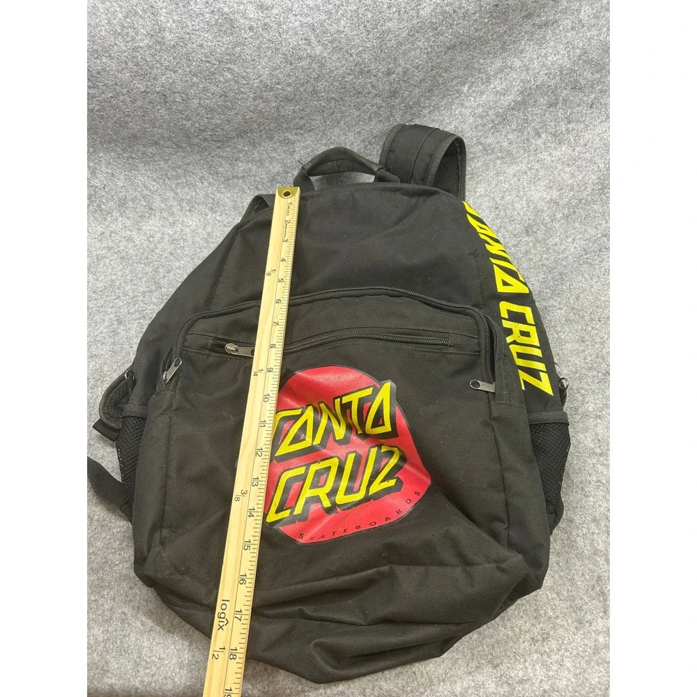 Santa Cruz Unisex Classic Dot Backpack One Size Black Yellow Red Skate Logo
